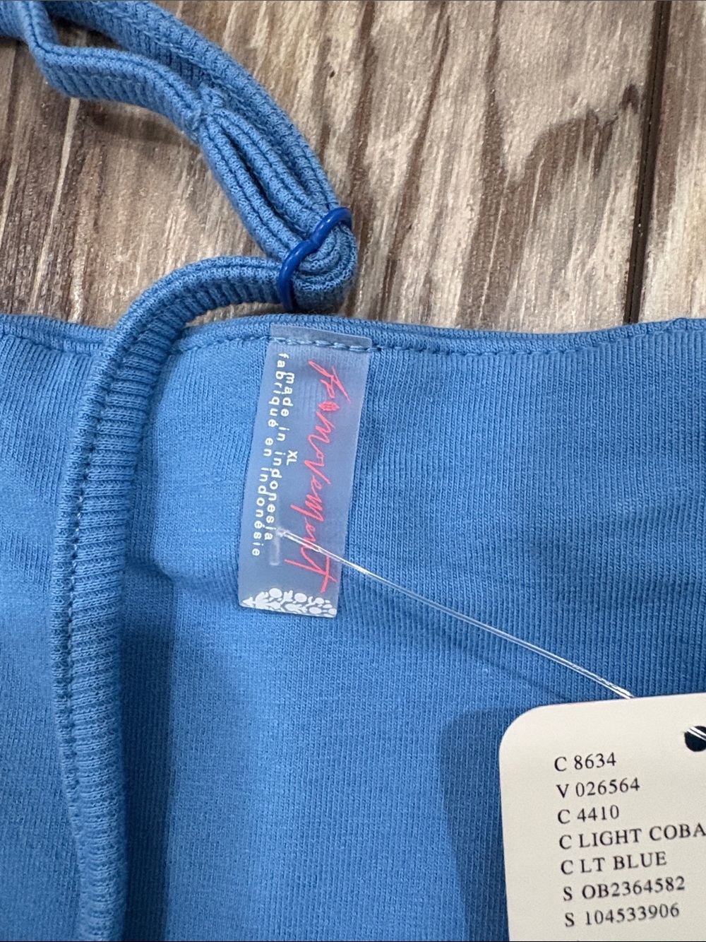 NWT FP Movement Hot Shot Strappy Onesie Light Cobalt Blue XL - Picture 5 of 9